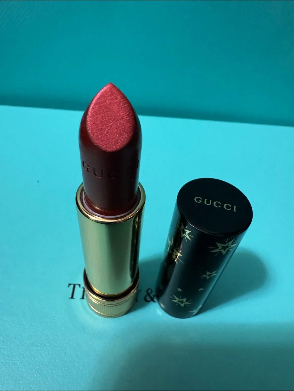 Gucci Metallic Rose-Red Lipstick